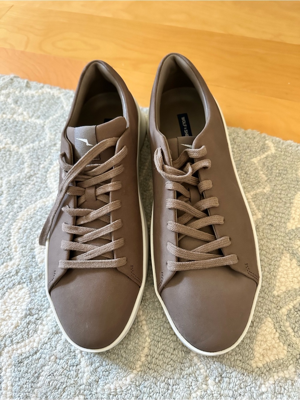 Wolf & Shepherd Men's Dress Sneaker Taupe Leather